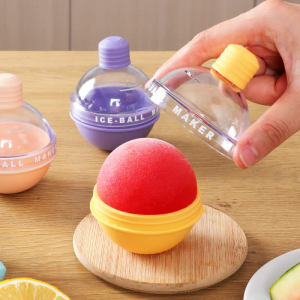 Silicone Ice Ball Cube Tray Mold Maker with Lid for Fridge Cocktails and Whiskey Ice Cube Tray