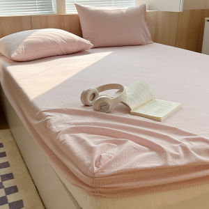 Kiss Dear | Cotton Bed Cover Single Piece Striped Mattress Protector
