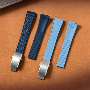18mm 19mm 20mm 21mm 22mm CTS Fluoro Rubber Strap for Cartier Longines SEIKO Citizen Watchband Cut to Size FKM Bracelet Wristband