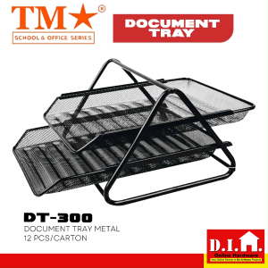 TM DT-300 Document Tray Metal 2 Layers Desktop File Organizer