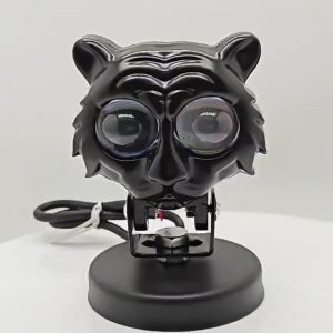 LED Lens Spotlight Dual Color White Yellow Light Tiger Auxiliary Fog Lamp Double Lenses Spotlights F