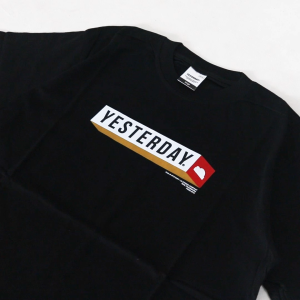 Yesterday – Baju Kaos Distro Pria Original 24s t shirt Pria Cowok Keren Hitam Block