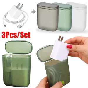 USB Cable Storage Box Portable Plastic Data Line Storage Container for Desk Stationery Multifunctional Data Cable Organizer Boxs