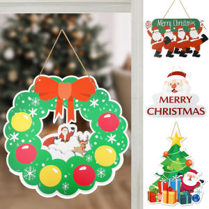 ถูกผลิต พร็อพตกแต่งวัสดุปาร์ตี้ วันหยุดแขวนผนัง เครื่องประดับแบบแขวนแผ่นป้ายติดประตู สุขภาพประสงค์ คุณประสงค์