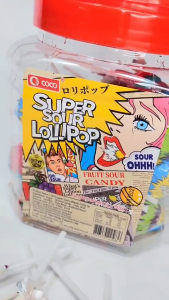 50PCS. SUPER SOUR LOLLIPOP loot bag fillers/ paninda/ give aways / party favors