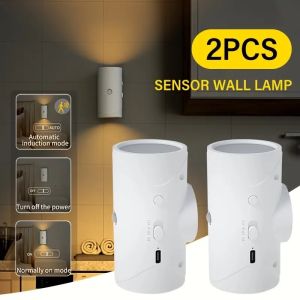 Rechargeable LED Night Light with Motion Sensor Wall Lamp 3 Light Modes Indoor Light Magnetic Staircase Light