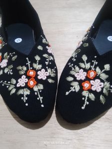 Sepatu Wanita Sulam Flat Handmade Size 37 mport Terbaru