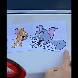 2Pcs Personalized 3D Waterproof Cat Eye Sticker Car Motorcycle Scratch Covering Evil Eye Decoration