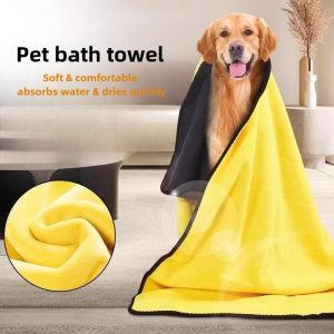 1/3 Pcs Absorbent Thick Quick Dry Non Stick Fur Pet Towel Soft Coral Fleece Ultra Absorbent Hypoallergenic Bath Towel Dogs Cats
