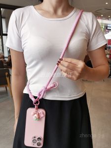 Portable Multi-Functional Phone Strap Crossbody Adjustable Length Neckless Fashion Color Collision Durable Nylon Material