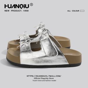 HuanQiu | Elegant Elevated Slip-On Sandals