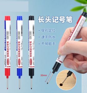 Long Head Marker Pen Oil-Based Special Use for Tile Construction Sites Waterproof Non-Fading Business Supplies Stationery