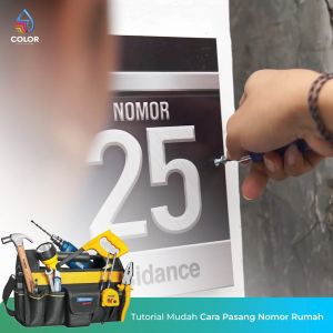 Nomor Rumah Metalic / Nomor Rumah Motif Metal Stiker\nNomor Rumah Akrilik Motif Metalic Gambar Stiker