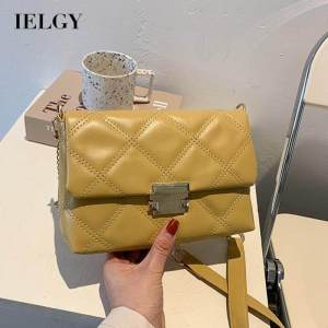 IELGY Túi Vuông Nhỏ Đeo Một Bên Vai Phong Cách Phương Tây Đơn Giản Màu Trơn Hình Thoi Thời Trang