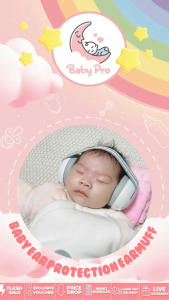 Baby Pro Baby Ear Protection Earmuff For Babies and Toddlers With Free Storage Bag Soft and Safe