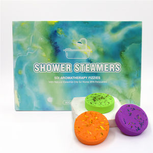 6pcs Bath Bomb Gift Box & Dried Flower Bath Salt Tablets: Long-Lasting Floral Fragrance Shower Steamer Aromatherapy