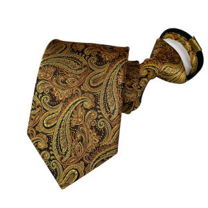 NEW Yellow Brown Orange Zipper Ties for Men 8CM Neck Tie Solid Striped Plaid Floral Neckties Mens Wedding Zipper Tie Lazy Ties
