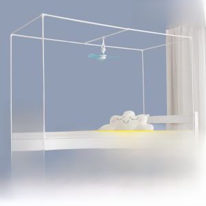 Foldable Bed Curtain Stand for Upper And Lower Bunk Bed Student Dormitory Mosquito Net Rod Retractable Painted Bed Frame