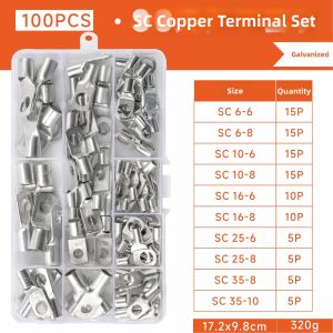 Iwiss | Cold Pressed Terminal Copper Nose Circular Bare End Insulating Connector Set