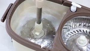 ชุดถังน้ำตาล แถมฟรีผ้า2ผืน ชุดถังปั่นไม้ถูพื้น ผ้าไมโครไฟเบอร์ด้ามปรับระดับได้ Spin Mop ถังปั่น Clean ทำความสะอาด ( สินค้าพร้อมส่ง)