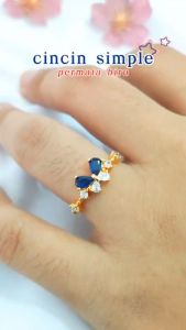 A172 - Cincin Xuping Cincin Dewasa Spiral Polos Simple Cincin Wanita Perhiasan Lapis Emas Imitasi - Cute