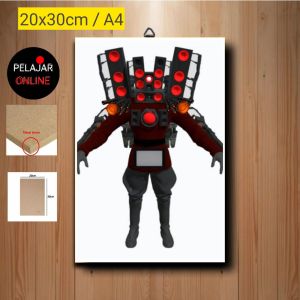poster skibidi toilet speakerman titan skibidi toiletman cameraman tvman