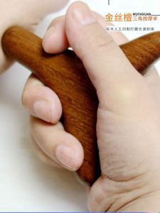 Thiên Nhiên Vàng Treo Gỗ Đáy Chân Tay Cầm Gỗ Mật Ong Hình Tam Giác Mát Xa Chân Điểm Acupoint Dụng Cụ Chăm Sóc Sức Khỏe