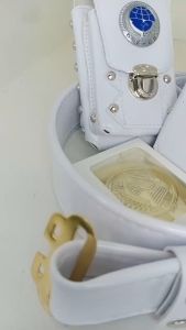 SABUK KOPEL KULIT DISHUB PUTIH SET