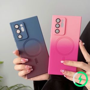 Samsung galsxy S21 22 23 24 Ultra Plus Note 20 Ultra Z Flim 3 4 5 Sang trọng không dây sạc vỏ điện thoại Lưu ý casetify với ống kính máy ảnh bảo vệ ốp điện thoại mềm