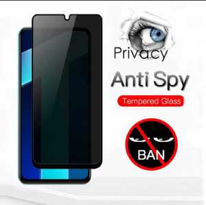 Anti gores privasi Samsung A03 Tempered glass privacy anti kepo anti intip lis hitam spy