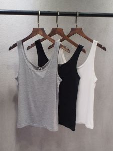 Basic Style Bottoming U-Shaped Summer Thin Modal Cotton Sleeveless Camisole for Women Pure Color All-Matching Single Wear