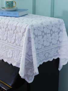 New White Lace Thickened Dustproof Cover Electronic Grand Piano Semi-cover Modern Minimalist Style Home Fabric Protection