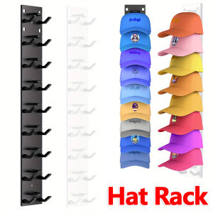 2025 New Baseball Cap Rack Wall Mounted Hat Organizer Storage Hanger for Door Closet Multifunctional Cap Holder Display