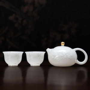 XIANGYE | Icy Jade Porcelain Tea Set Pot and 2 Cups