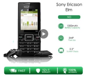 Sony Ericsson Elm J10 J10i Mobile Phone Original Unlocked 2.2 Inch Bluetooth WIFI 5MP Camera Loudspeaker FM Radio