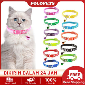 FOLOPETS Kalung Kucing Kalung Anjing Bermotif Jejak Kucing Lonceng Pet Collar Aksesoris Hewan