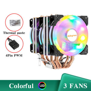 6 Heat Pipes RGB CPU Air Cooler 90mm PWM Cooling Fan Tower Radiator for Intel LGA 1150 1151 1156 1366 1200 1700 2011 AMD AM3 AM4