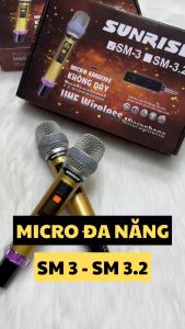 Micro đa năng không dây chính hãng  SM 3.2  mic đa năng sóng UHF chống hú độ nhạy cao cho loa kéo amply mixer