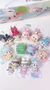 [Ready Stock] 12 PCS TUTUBEAR Bunny and Bear HolyMoly & Feng Ya Song Series Cute Mini Limited Hanging Card Blind Box