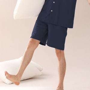 miiow | Mens Summer Short Pants Loose Fit Thin Breathable Pure Cotton Home Wear Shorts Catman Casual Comfortable Lightweight Trousers