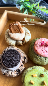 Scone with Cream Cheese Freshly Baked Pastry 80g+