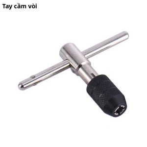 Tay Cầm Cờ Lê T Di Động Dùng Cho Sửa Chữa Máy Móc - Dụng Cụ Cầm Tay Loại Bỏ Gờ Ren Hệ Mét Với Các Kích Thước M3 M4 M5 M6 M8 Bằng Thép Hợp Kim