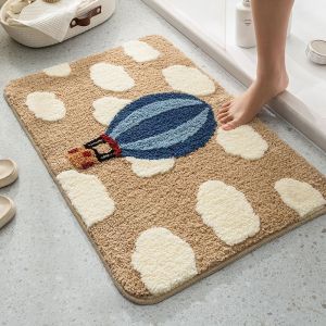 Waterproof Non-slip Easy Clean Cartoon Sheep-like Felt Bathroom Mat