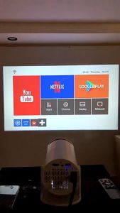 โปรเจคเตอร์ Projector 4K HY300 iPhone / Android 12 Dual WiFi 6 260 H713 BT5.0 1080P โฮมเธียเตอร์