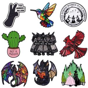 Movie Witch Enamel Pin Cartoon Dragon Brooch For Coat Womens Brooches Fashion Lapel Badges Jewelry Gift for Friends