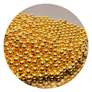 ลูกปัดอะคริลิกสีทองและเงินแบบมีรูพร้อมลูกปัดตกแต่ง DIY สำหรับกล่องเครื่องสำอาง ลูกปัดตกแต่งสีสันสดใส