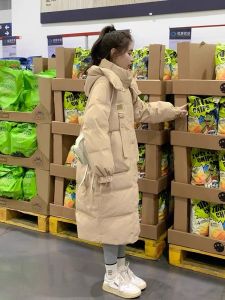 Womens down Cotton Jacket Mid-Length Thickened Winter Coat Korean Style Student Cotton Outerwear Fashionable Best-seller