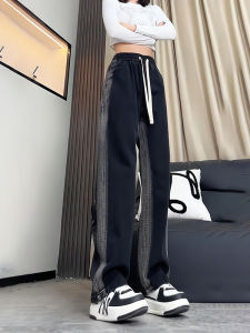 High Waist Straight Leg Jeans Womens Style American High Street Vibe Washed Gradient Micro Flared Pants Spicy Girl Jeans