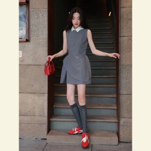 xocoboho | Unique Summer Gray Sleeveless Dress
