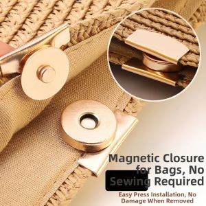 Defasilk | Magnetic Snap Button Bag Closure Accessories